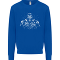 Bodybuilder Gym Training Top Bodybuilding Mens Sweatshirt Jumper Royal Blue