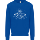 Bodybuilder Gym Training Top Bodybuilding Mens Sweatshirt Jumper Royal Blue