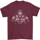 Bodybuilder Gym Training Top Bodybuilding Mens T-Shirt 100% Cotton Maroon