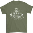 Bodybuilder Gym Training Top Bodybuilding Mens T-Shirt 100% Cotton Military Green