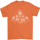 Bodybuilder Gym Training Top Bodybuilding Mens T-Shirt 100% Cotton Orange