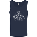 Bodybuilder Gym Training Top Bodybuilding Mens Vest Tank Top Navy Blue