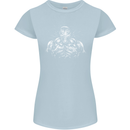 Bodybuilder Gym Training Top Bodybuilding Womens Petite Cut T-Shirt Light Blue