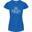 Bodybuilder Gym Training Top Bodybuilding Womens Petite Cut T-Shirt Royal Blue