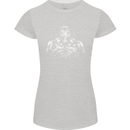 Bodybuilder Gym Training Top Bodybuilding Womens Petite Cut T-Shirt Sports Grey
