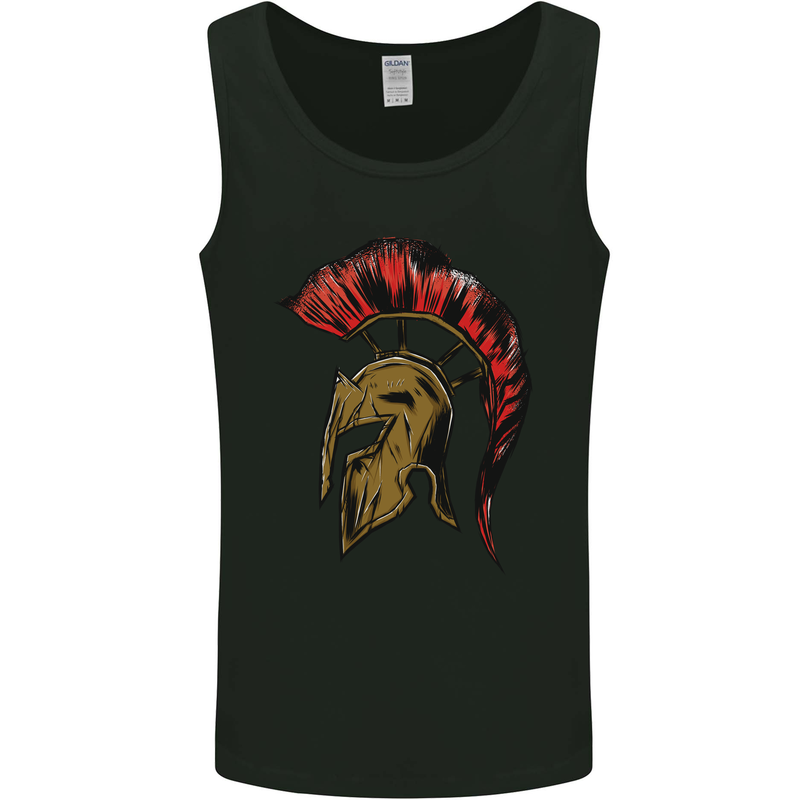 Bodybuilding Gym Training Spartan Helmet Mens Vest Tank Top Black