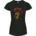 Bodybuilding Gym Training Spartan Helmet Womens Petite Cut T-Shirt Black