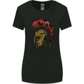 Bodybuilding Gym Training Spartan Helmet Womens Wider Cut T-Shirt Black