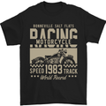 Bonneville Salt Flats Motorcycle Biker Mens T-Shirt Cotton Gildan Black