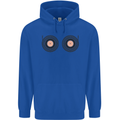 Boob Decks DJ DJing Funny Turntable Vinyl Childrens Kids Hoodie Royal Blue