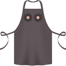 Boob Decks DJ DJing Funny Turntable Vinyl Cotton Apron 100% Organic Dark Grey