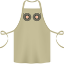 Boob Decks DJ DJing Funny Turntable Vinyl Cotton Apron 100% Organic Khaki