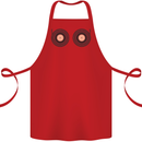 Boob Decks DJ DJing Funny Turntable Vinyl Cotton Apron 100% Organic Red