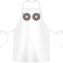Boob Decks DJ DJing Funny Turntable Vinyl Cotton Apron 100% Organic White