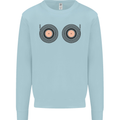 Boob Decks DJ DJing Funny Turntable Vinyl Kids Sweatshirt Jumper Light Blue