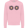 Boob Decks DJ DJing Funny Turntable Vinyl Kids Sweatshirt Jumper Light Pink