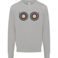 Boob Decks DJ DJing Funny Turntable Vinyl Kids Sweatshirt Jumper Sports Grey