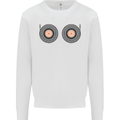 Boob Decks DJ DJing Funny Turntable Vinyl Kids Sweatshirt Jumper White