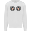 Boob Decks DJ DJing Funny Turntable Vinyl Kids Sweatshirt Jumper White