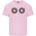 Boob Decks DJ DJing Funny Turntable Vinyl Kids T-Shirt Childrens Light Pink