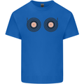 Boob Decks DJ DJing Funny Turntable Vinyl Kids T-Shirt Childrens Royal Blue