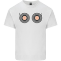 Boob Decks DJ DJing Funny Turntable Vinyl Kids T-Shirt Childrens White