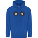 Boob Decks DJ DJing Funny Turntable Vinyl Mens 80% Cotton Hoodie Royal Blue