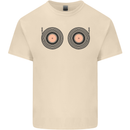 Boob Decks DJ DJing Funny Turntable Vinyl Mens Cotton T-Shirt Tee Top Natural