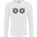 Boob Decks DJ DJing Funny Turntable Vinyl Mens Long Sleeve T-Shirt White