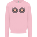 Boob Decks DJ DJing Funny Turntable Vinyl Mens Sweatshirt Jumper Light Pink