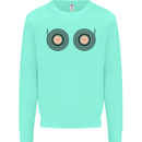 Boob Decks DJ DJing Funny Turntable Vinyl Mens Sweatshirt Jumper Peppermint