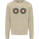Boob Decks DJ DJing Funny Turntable Vinyl Mens Sweatshirt Jumper Sand