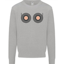 Boob Decks DJ DJing Funny Turntable Vinyl Mens Sweatshirt Jumper Sports Grey