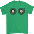 Boob Decks DJ DJing Funny Turntable Vinyl Mens T-Shirt Cotton Gildan Irish Green