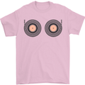 Boob Decks DJ DJing Funny Turntable Vinyl Mens T-Shirt Cotton Gildan Light Pink