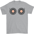 Boob Decks DJ DJing Funny Turntable Vinyl Mens T-Shirt Cotton Gildan Sports Grey