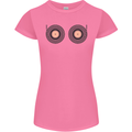 Boob Decks DJ DJing Funny Turntable Vinyl Womens Petite Cut T-Shirt Azalea