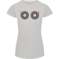 Boob Decks DJ DJing Funny Turntable Vinyl Womens Petite Cut T-Shirt Sports Grey