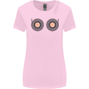 Boob Decks DJ DJing Funny Turntable Vinyl Womens Wider Cut T-Shirt Light Pink