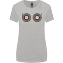 Boob Decks DJ DJing Funny Turntable Vinyl Womens Wider Cut T-Shirt Sports Grey