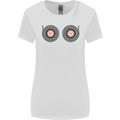 Boob Decks DJ DJing Funny Turntable Vinyl Womens Wider Cut T-Shirt White