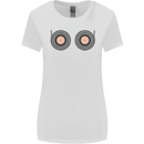 Boob Decks DJ DJing Funny Turntable Vinyl Womens Wider Cut T-Shirt White