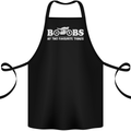 Boobs & Bikes Funny Biker Motorcycle Cotton Apron 100% Organic Black