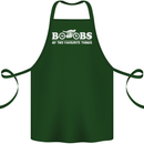 Boobs & Bikes Funny Biker Motorcycle Cotton Apron 100% Organic Forest Green