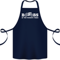 Boobs & Bikes Funny Biker Motorcycle Cotton Apron 100% Organic Navy Blue