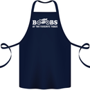 Boobs & Bikes Funny Biker Motorcycle Cotton Apron 100% Organic Navy Blue