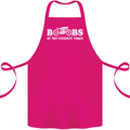 Boobs & Bikes Funny Biker Motorcycle Cotton Apron 100% Organic Pink