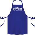 Boobs & Bikes Funny Biker Motorcycle Cotton Apron 100% Organic Royal Blue