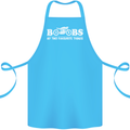 Boobs & Bikes Funny Biker Motorcycle Cotton Apron 100% Organic Turquoise