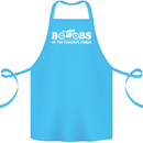 Boobs & Bikes Funny Biker Motorcycle Cotton Apron 100% Organic Turquoise